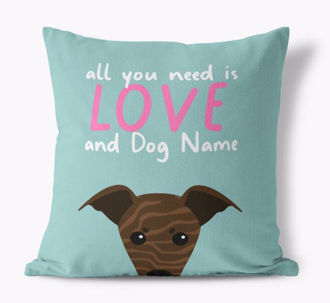 All You Need Is Love: Personalised {breedFullName} Canvas Cushion